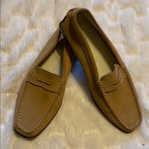 Camel loafers